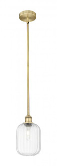 Preston Cylinder - 1 Light - 7 inch - Brushed Brass - Stem hung - Mini Pendant (3442|616-1S-BB-G460-7CL)