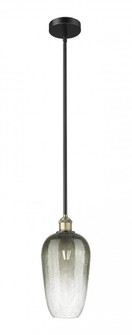 Brookhaven Flute - 1 Light - 7 inch - Black Antique Brass - Stem hung - Mini Pendant (3442|616-1S-BAB-G484-7SL)