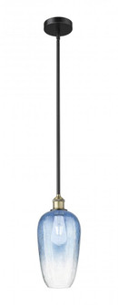 Brookhaven Flute - 1 Light - 7 inch - Black Antique Brass - Stem hung - Mini Pendant (3442|616-1S-BAB-G484-7SB)