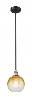 Brookhaven Globe - 1 Light - 8 inch - Black Antique Brass - Stem hung - Mini Pendant (3442|616-1S-BAB-G483-8AM)