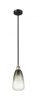 Brookhaven Almond - 1 Light - 6 inch - Black Antique Brass - Stem hung - Mini Pendant (3442|616-1S-BAB-G480-6SL)