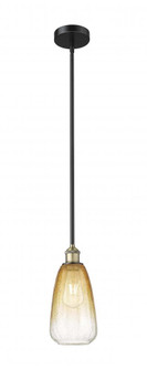 Brookhaven Almond - 1 Light - 6 inch - Black Antique Brass - Stem hung - Mini Pendant (3442|616-1S-BAB-G480-6AM)