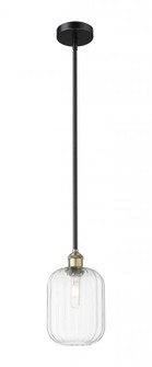 Preston Cylinder - 1 Light - 7 inch - Black Antique Brass - Stem hung - Mini Pendant (3442|616-1S-BAB-G460-7CL)