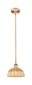 Bristol Natural II - 1 Light - 9 inch - Antique Copper - Stem hung - Mini Pendant (3442|616-1S-AC-NBD2-9-NAT)
