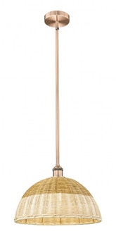 Bristol Natural II - 1 Light - 16 inch - Antique Copper - Stem hung - Mini Pendant (3442|616-1S-AC-NBD2-16-NAT)