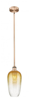 Brookhaven Flute - 1 Light - 7 inch - Antique Copper - Stem hung - Mini Pendant (3442|616-1S-AC-G484-7AM)