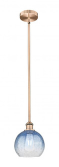 Brookhaven Globe - 1 Light - 8 inch - Antique Copper - Stem hung - Mini Pendant (3442|616-1S-AC-G483-8SB)
