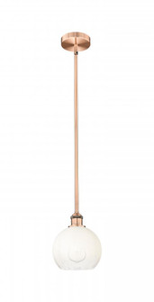Brookhaven Globe - 1 Light - 8 inch - Antique Copper - Stem hung - Mini Pendant (3442|616-1S-AC-G483-8OP)