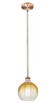 Brookhaven Globe - 1 Light - 8 inch - Antique Copper - Stem hung - Mini Pendant (3442|616-1S-AC-G483-8AM)