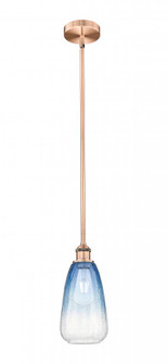 Brookhaven Almond - 1 Light - 6 inch - Antique Copper - Stem hung - Mini Pendant (3442|616-1S-AC-G480-6SB)