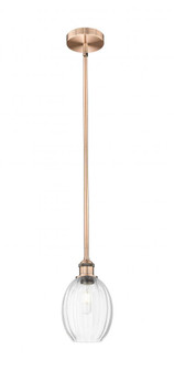 Preston Bulb - 1 Light - 6 inch - Antique Copper - Stem hung - Mini Pendant (3442|616-1S-AC-G459-6CL)