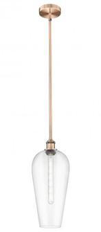 Chelsea - 1 Light - 8 inch - Antique Copper - Stem hung - Mini Pendant (3442|616-1S-AC-G456-8CL)