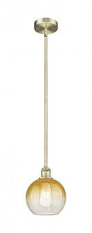 Brookhaven Globe - 1 Light - 8 inch - Antique Brass - Stem hung - Mini Pendant (3442|616-1S-AB-G483-8AM)