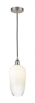 Brookhaven Flute - 1 Light - 7 inch - Brushed Satin Nickel - Cord hung - Mini Pendant (3442|616-1P-SN-G484-7OP)