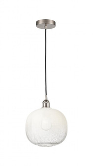 Brookhaven Sphere - 1 Light - 11 inch - Brushed Satin Nickel - Cord hung - Mini Pendant (3442|616-1P-SN-G481-10OP)