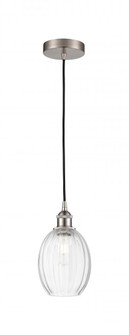 Preston Bulb - 1 Light - 6 inch - Brushed Satin Nickel - Cord hung - Mini Pendant (3442|616-1P-SN-G459-6CL)