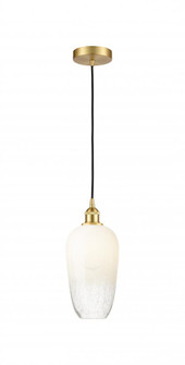 Brookhaven Flute - 1 Light - 7 inch - Satin Gold - Cord hung - Mini Pendant (3442|616-1P-SG-G484-7OP)