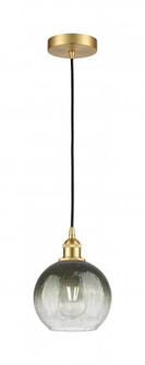 Brookhaven Globe - 1 Light - 8 inch - Satin Gold - Cord hung - Mini Pendant (3442|616-1P-SG-G483-8SL)