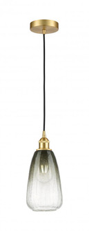Brookhaven Almond - 1 Light - 6 inch - Satin Gold - Cord hung - Mini Pendant (3442|616-1P-SG-G480-6SL)