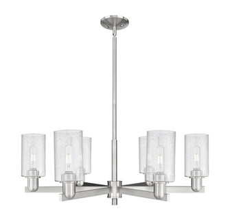 Clymer - 6 Light - 34 inch - Satin Nickel - Stem hung - Chandelier (3442|716-6CR-SN-G804)