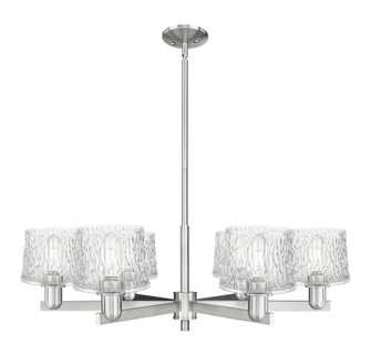 Niagara - 6 Light - 36 inch - Satin Nickel - Stem hung - Chandelier (3442|716-6CR-SN-G402)