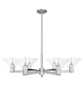 Orwell - 6 Light - 38 inch - Satin Nickel - Stem hung - Chandelier (3442|716-6CR-SN-G132)