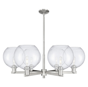 Athens - 6 Light - 40 inch - Satin Nickel - Stem hung - Chandelier (3442|716-6CR-SN-G124-10)