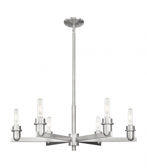 Arcadia - 6 Light - 32 inch - Brushed Satin Nickel - Chandelier (3442|716-6CR-SN)