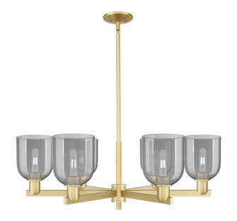 Bella - 6 Light - 35 inch - Satin Gold - Stem hung - Chandelier (3442|716-6CR-SG-G558-6SM)