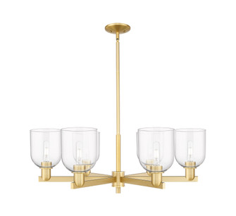 Bella - 6 Light - 35 inch - Satin Gold - Stem hung - Chandelier (3442|716-6CR-SG-G558-6CL)