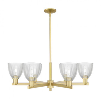 Castile - 6 Light - 36 inch - Satin Gold - Stem hung - Chandelier (3442|716-6CR-SG-G382)