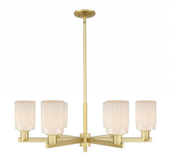 Hadley - 6 Light - 34 inch - Satin Gold - Stem hung - Chandelier (3442|716-6CR-SG-G341)