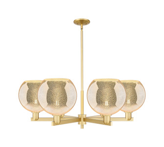 Athens - 6 Light - 40 inch - Satin Gold - Stem hung - Chandelier (3442|716-6CR-SG-G128-10)