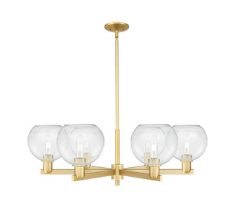 Athens - 6 Light - 38 inch - Satin Gold - Stem hung - Chandelier (3442|716-6CR-SG-G122-8)
