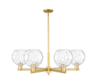 Athens Water Glass - 6 Light - 38 inch - Satin Gold - Stem hung - Chandelier (3442|716-6CR-SG-G1215-8)