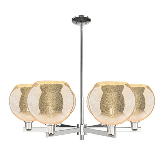 Athens - 6 Light - 40 inch - Polished Nickel - Stem hung - Chandelier (3442|716-6CR-PN-G128-10)