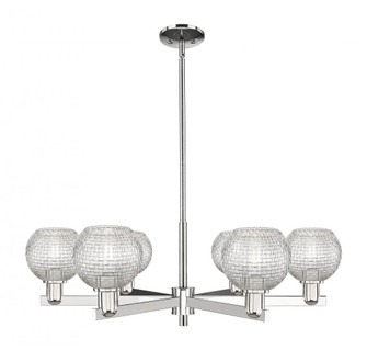 Athens - 6 Light - 36 inch - Polished Nickel - Stem hung - Chandelier (3442|716-6CR-PN-G122C-6CL)