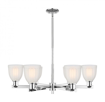 Brookfield - 6 Light - 36 inch - Polished Chrome - Stem hung - Chandelier (3442|716-6CR-PC-G441)