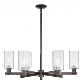 Clymer - 6 Light - 34 inch - Oil Rubbed Bronze - Stem hung - Chandelier (3442|716-6CR-OB-G802)