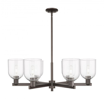 Bella - 6 Light - 35 inch - Oil Rubbed Bronze - Stem hung - Chandelier (3442|716-6CR-OB-G558-6CL)