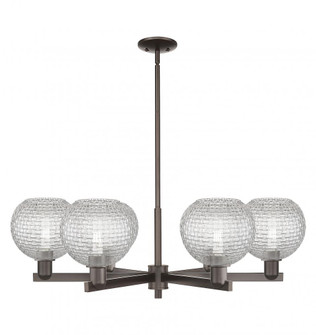 Athens - 6 Light - 38 inch - Oil Rubbed Bronze - Stem hung - Chandelier (3442|716-6CR-OB-G122C-8CL)