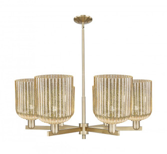 Bridal Veil - 6 Light - 38 inch - Champagne Bronze - Stem hung - Chandelier (3442|716-6CR-CB-G559-8ME)