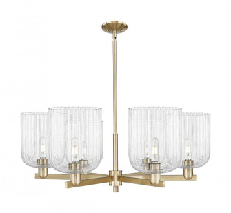 Bridal Veil - 6 Light - 38 inch - Champagne Bronze - Stem hung - Chandelier (3442|716-6CR-CB-G559-8CL)