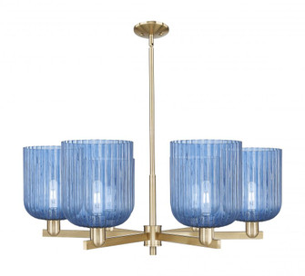 Bridal Veil - 6 Light - 38 inch - Champagne Bronze - Stem hung - Chandelier (3442|716-6CR-CB-G559-8BL)