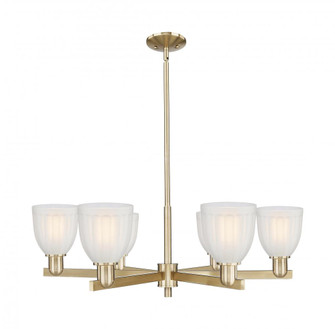 Brookfield - 6 Light - 36 inch - Champagne Bronze - Stem hung - Chandelier (3442|716-6CR-CB-G441)