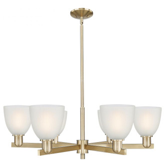 Castile - 6 Light - 36 inch - Champagne Bronze - Stem hung - Chandelier (3442|716-6CR-CB-G381)