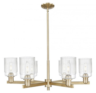 Hadley - 6 Light - 34 inch - Champagne Bronze - Stem hung - Chandelier (3442|716-6CR-CB-G342)