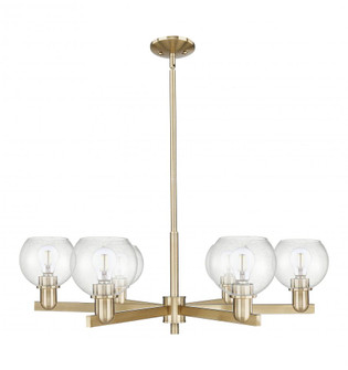 Athens - 6 Light - 36 inch - Champagne Bronze - Stem hung - Chandelier (3442|716-6CR-CB-G124-6)