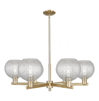 Athens - 6 Light - 38 inch - Champagne Bronze - Stem hung - Chandelier (3442|716-6CR-CB-G122C-8CL)