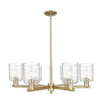 Cobbleskill - 6 Light - 35 inch - Champagne Bronze - Stem hung - Chandelier (3442|716-6CR-CB-G1113)